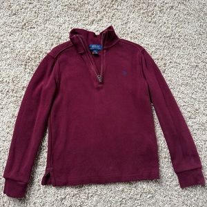 Boys size 6 maroon quarter zip